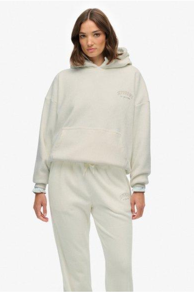COUNTRY CLUB VELOUR LOOSE HOOD W2012545A 71D OFF WHITE